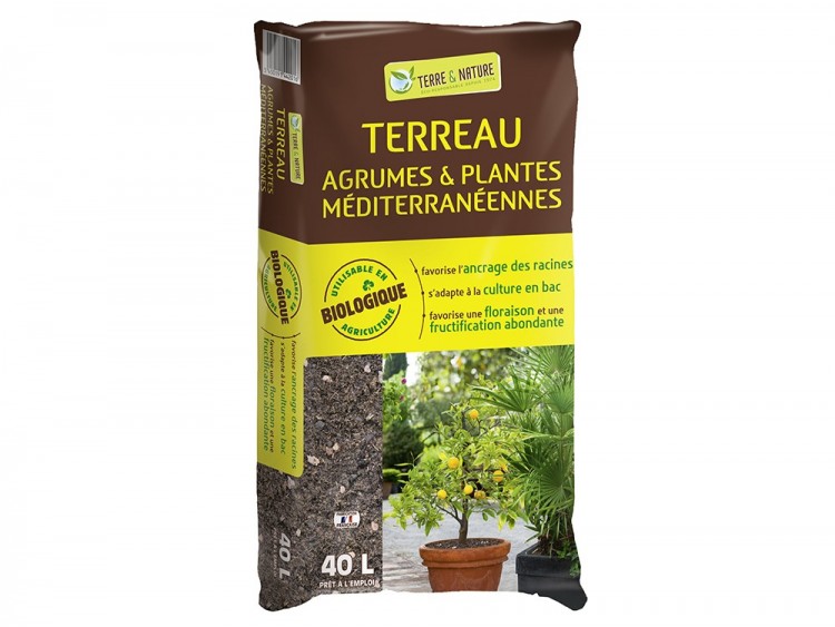 TERREAU SPECIFIQUE AGRUMES BIO 40L